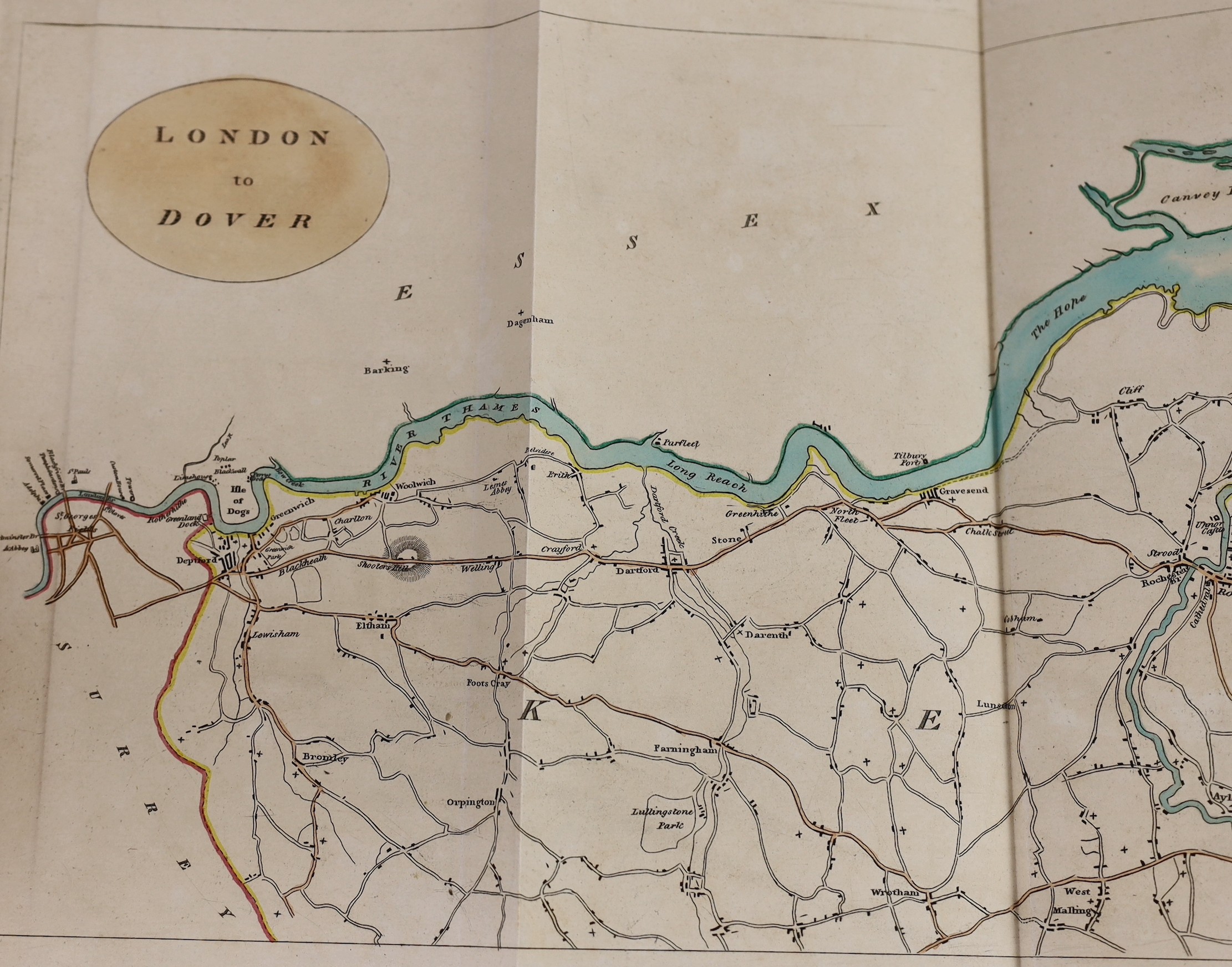 ISLE OF WIGHT - Pennant, Thomas - A Journey from London to the Isle of Wight, 1st edition, 2 vols, 4to, half calf, with 2 hand-coloured folding maps and 47 plates, Oriental Press, London, 1801